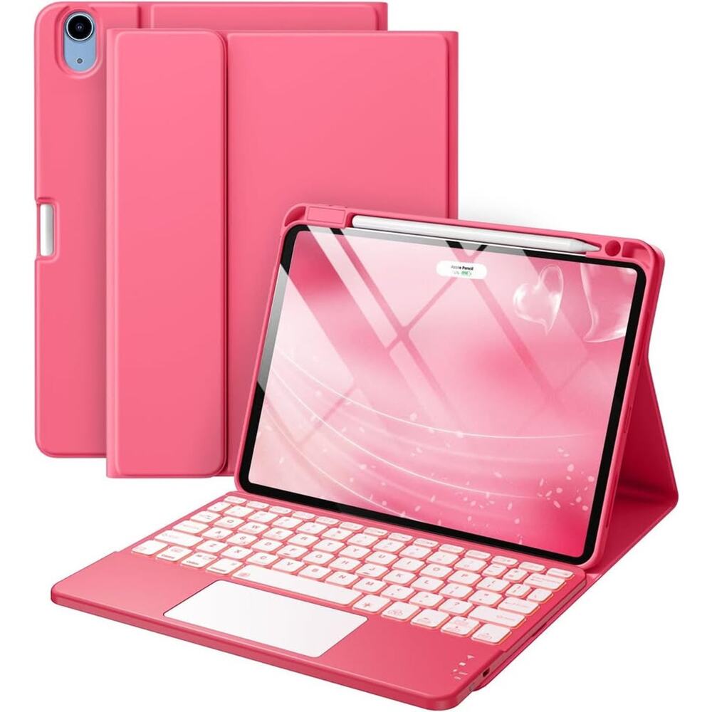Slim Magnetic Keyboard Case for Tablet - Pink